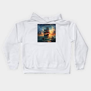 Ocean Odyssey: Sailing into the Abyss Kids Hoodie